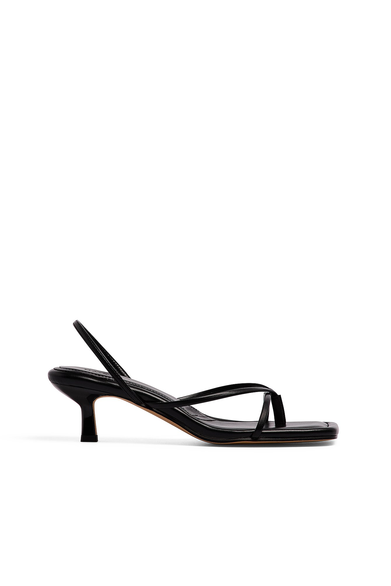 Strappy Low Heel Sandals Black NA KD