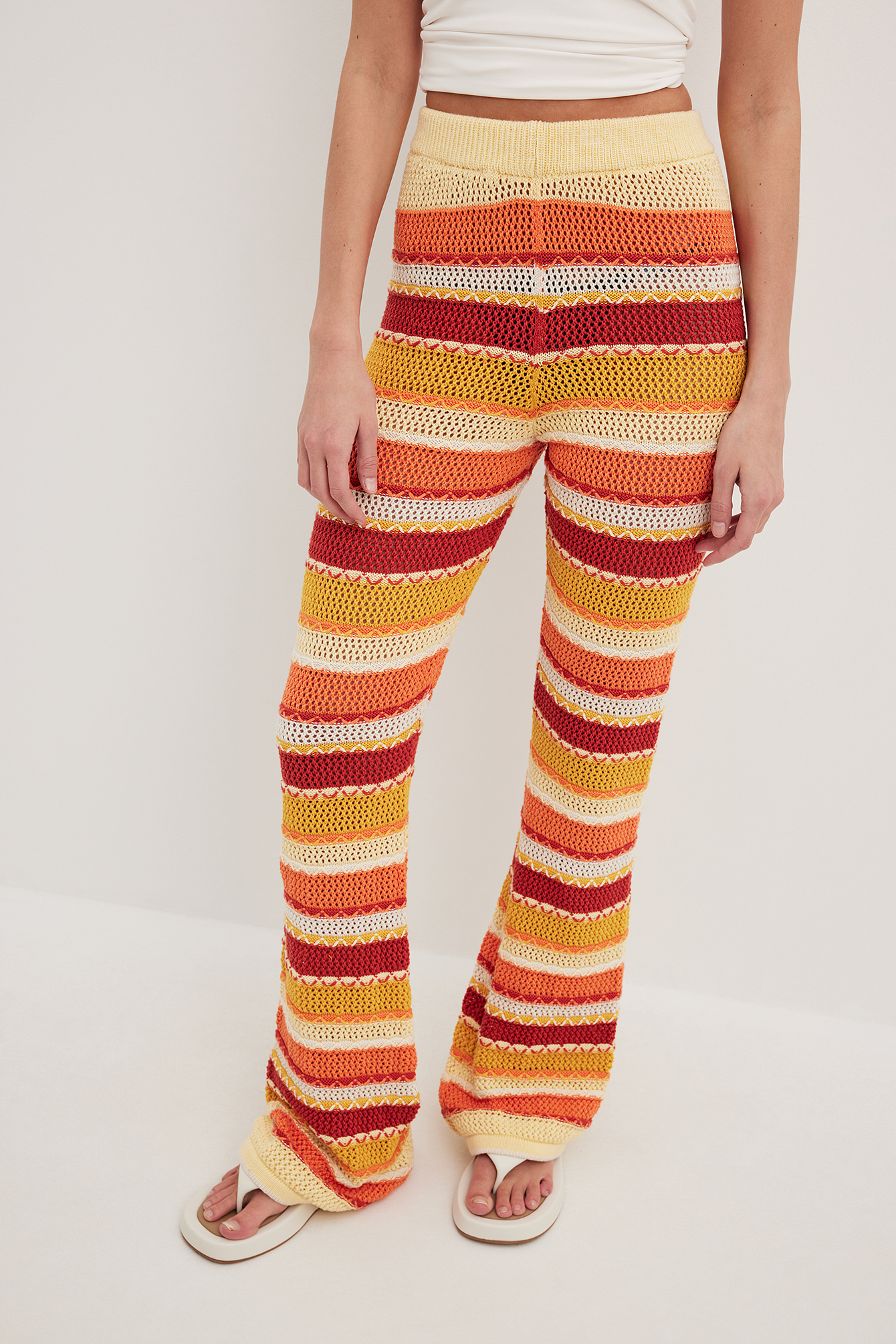 Stripe Knitted Trousers Stripe | NA-KD