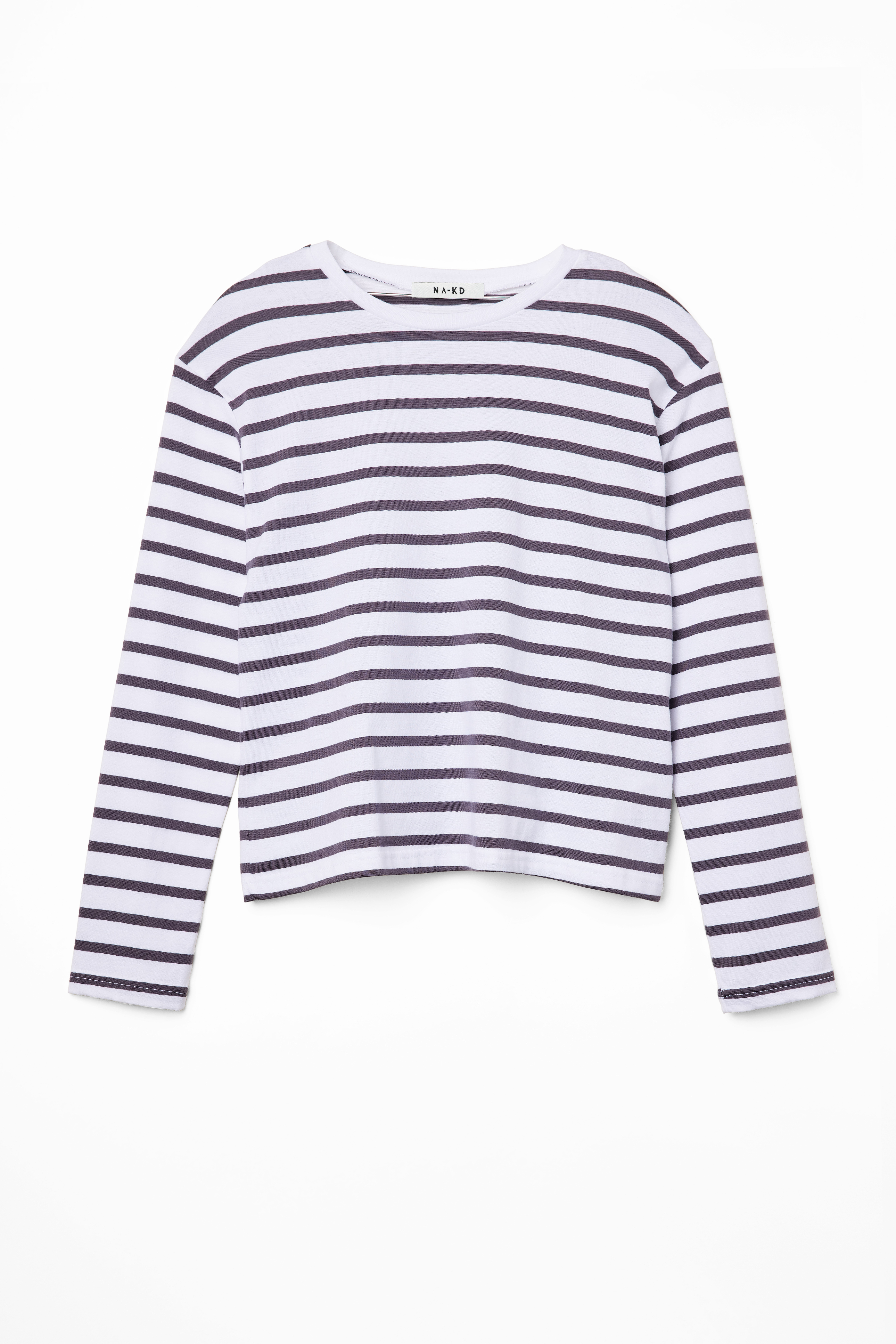 Striped Oversized Long Sleeved Top Stripe | NA-KD