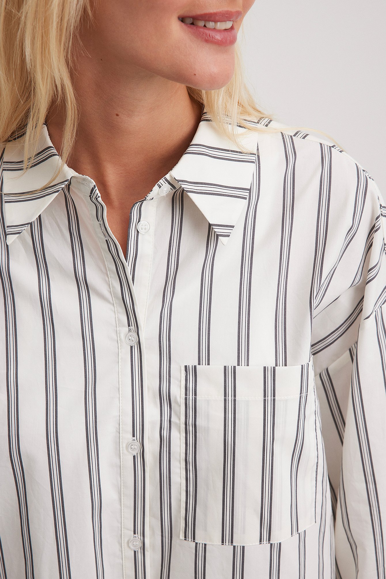 Striped Oversized Shirt Stripe | NA-KD