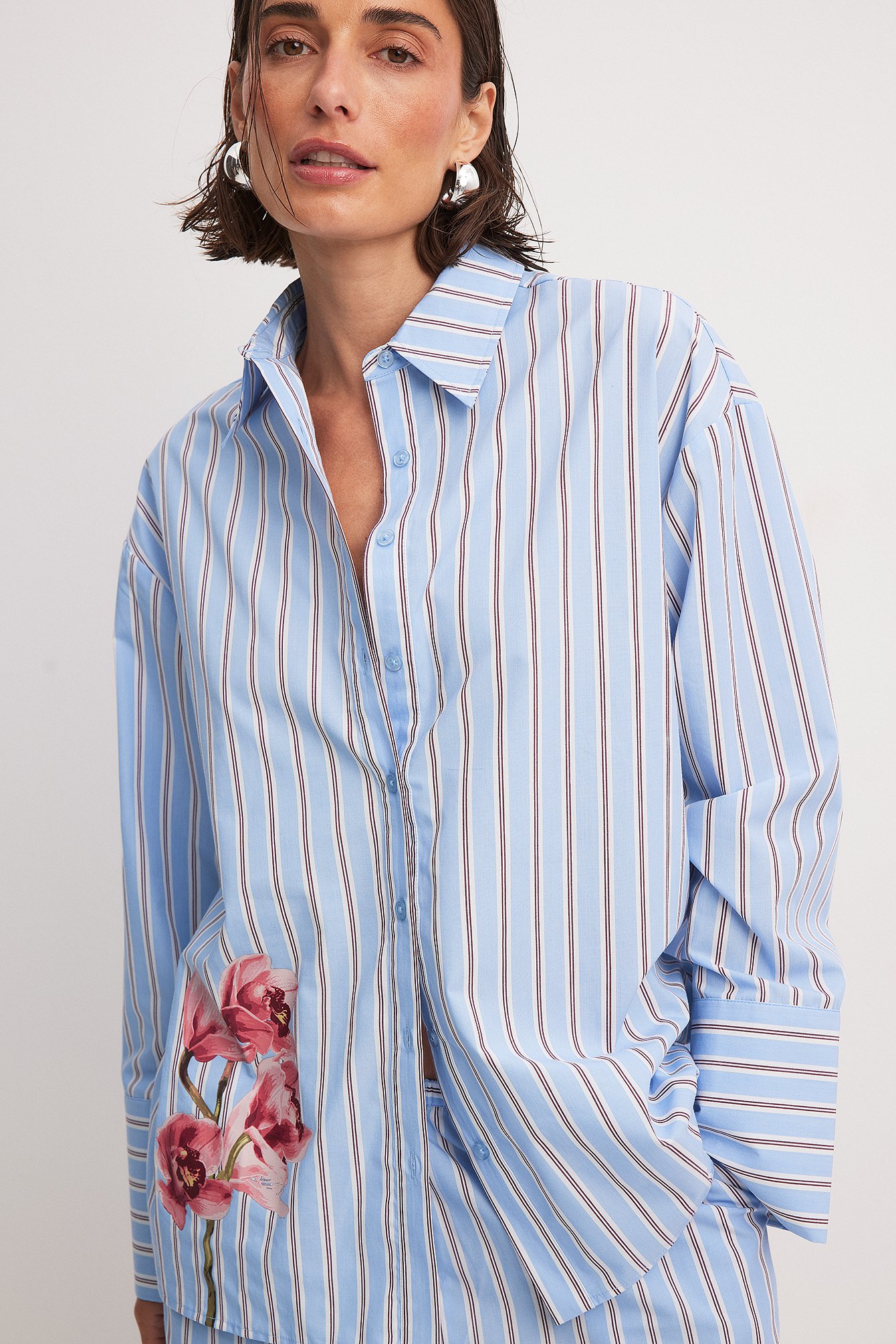 NA-KD Striped Printed Shirt - Shirts - Stripe - EU 44 - NA-KD / NAKD