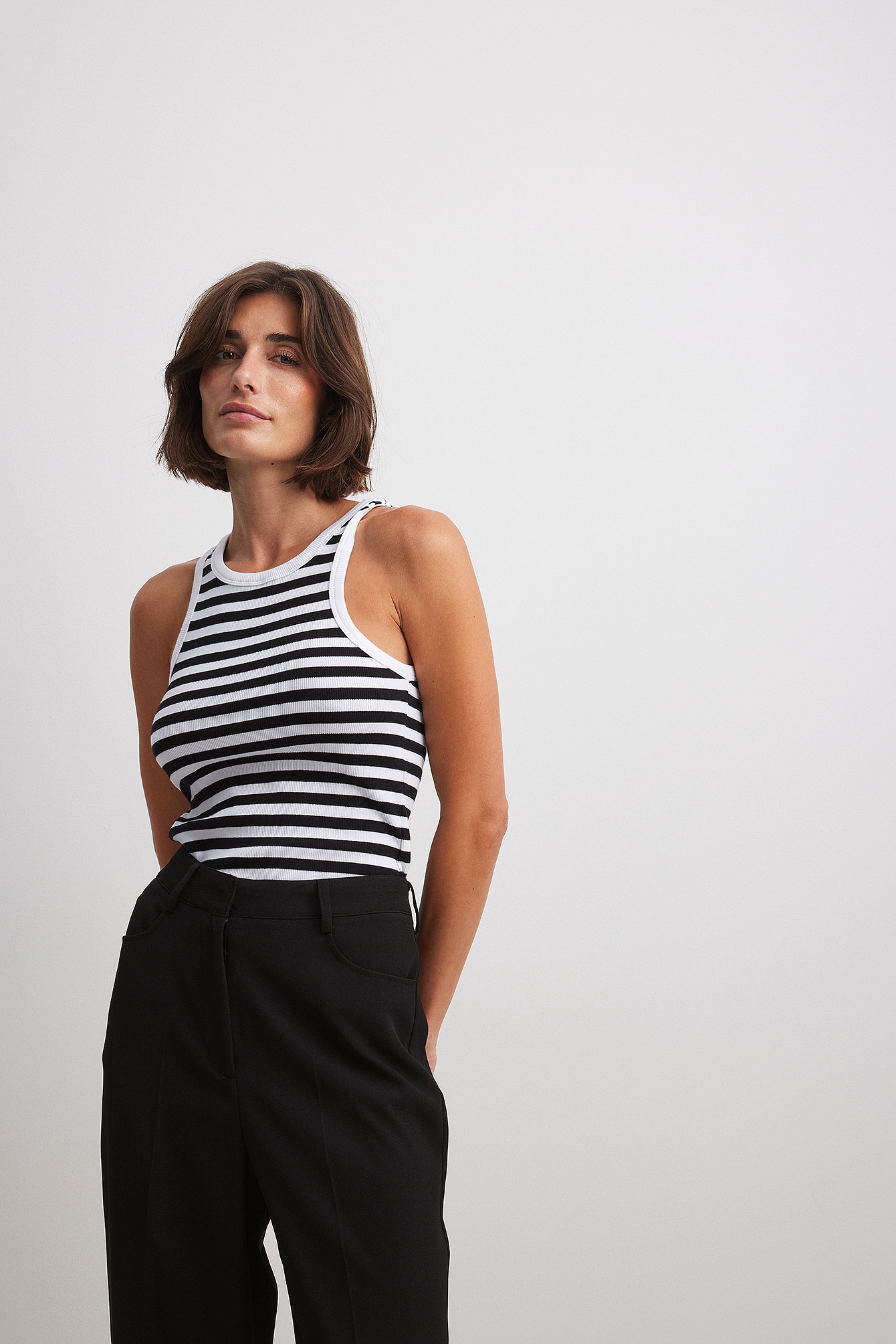 Striped Ribbed Tank Stripe