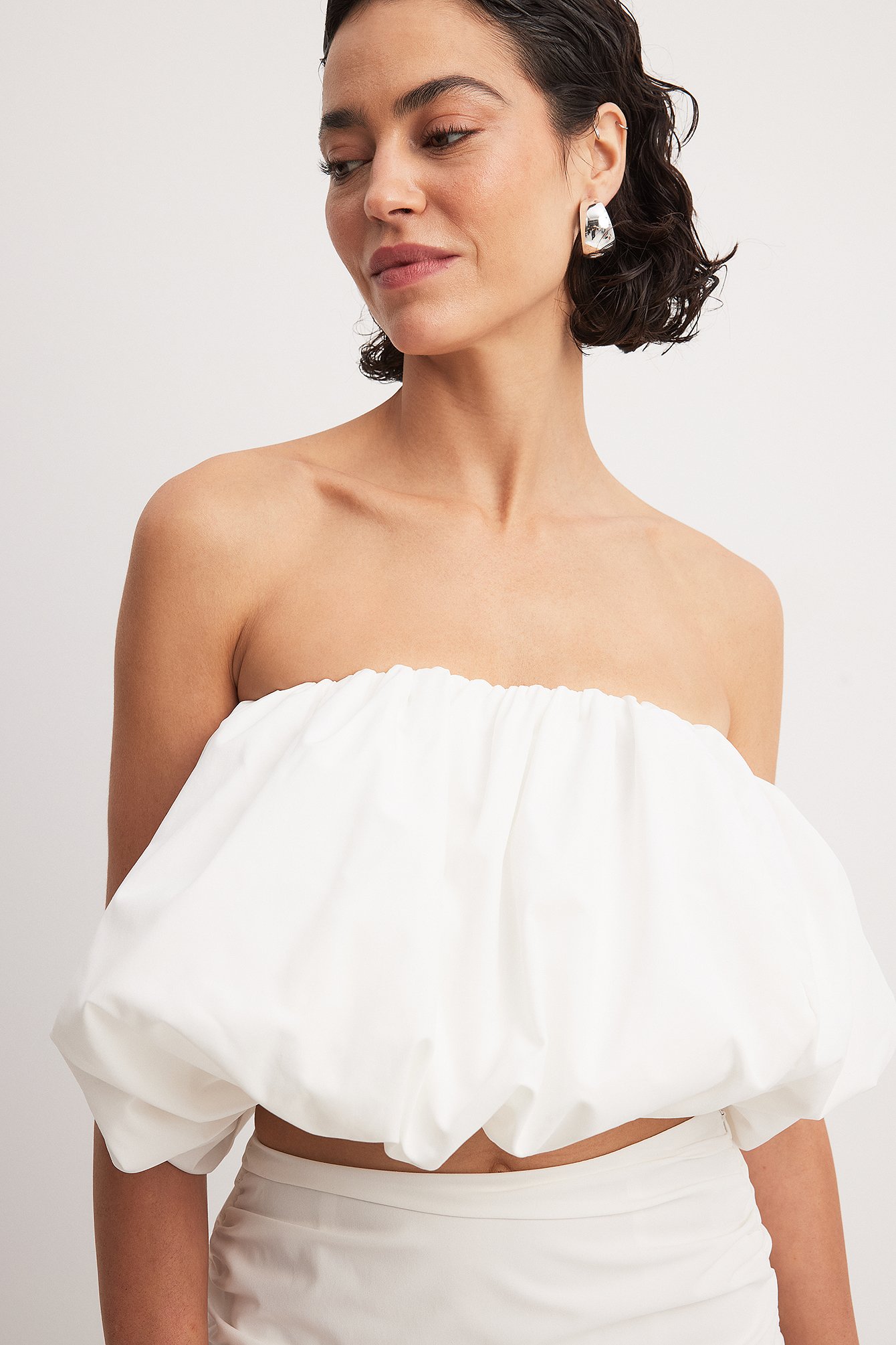 Strapless ruffle top on sale