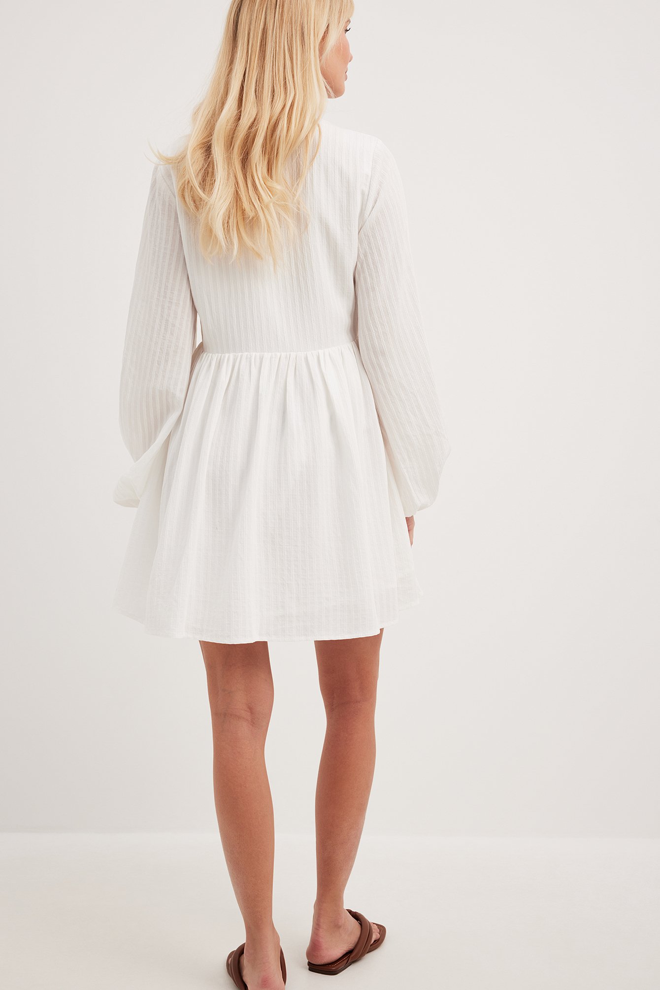 Womens White Puff Sleeve Dresses | NA-KD