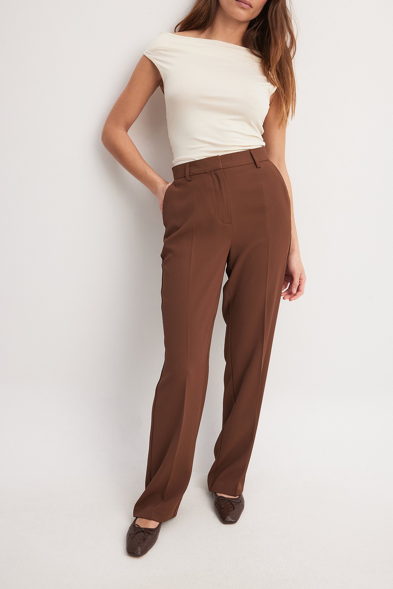Bambah sparkle tailored trousers - Brown