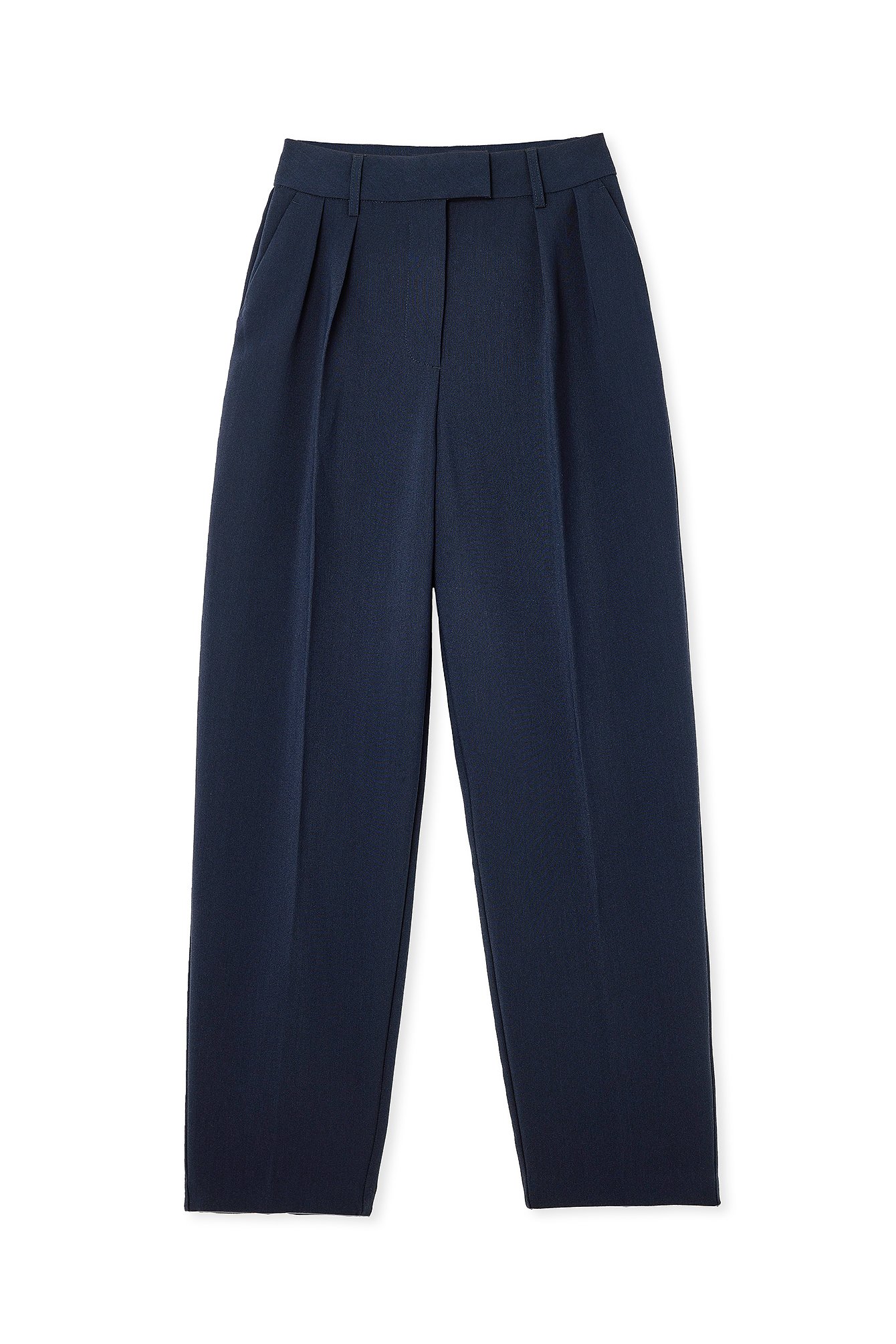 Beth - High Waisted Trouser - Navy – This is Unfolded