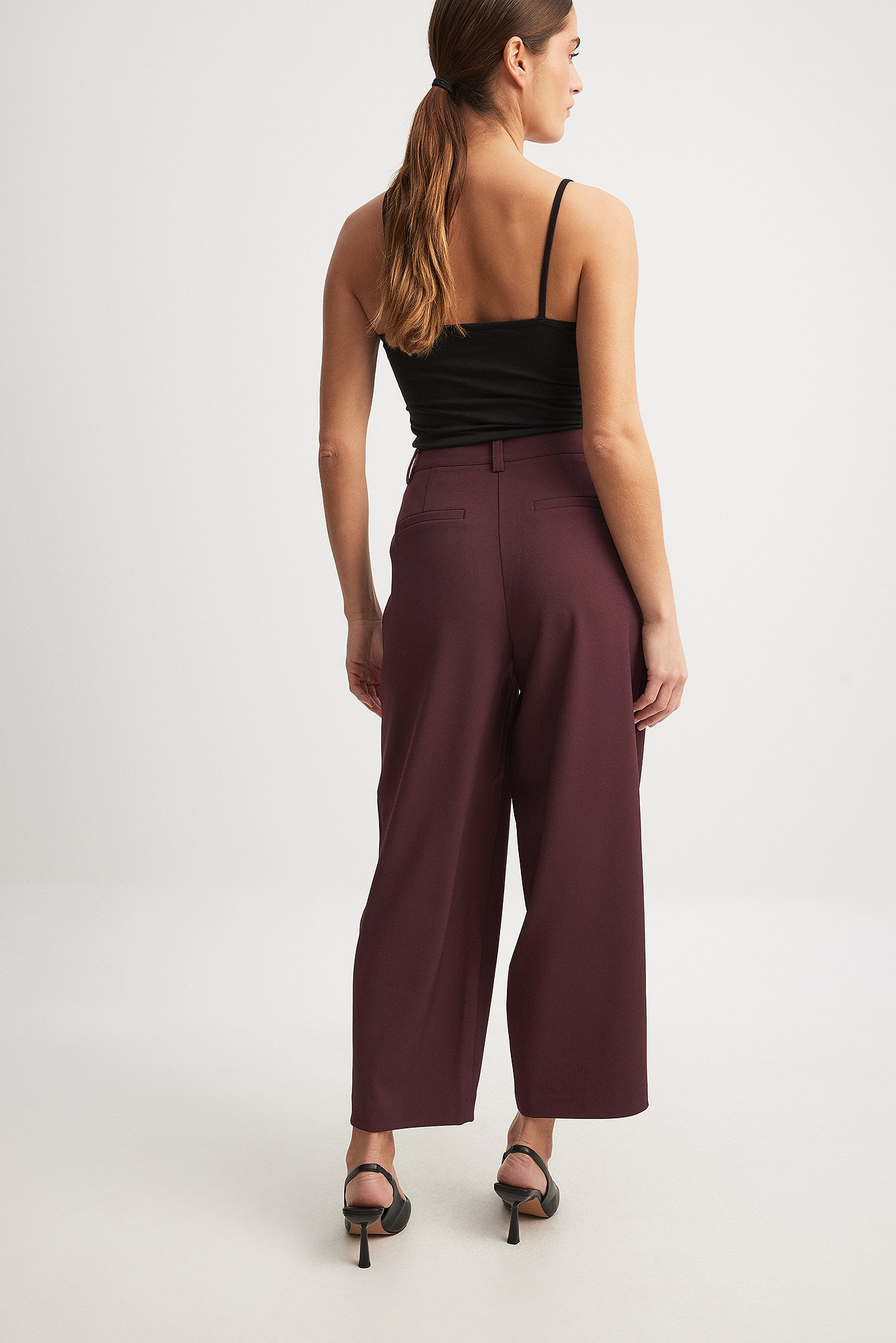 Tapered High Waist Suit Pants