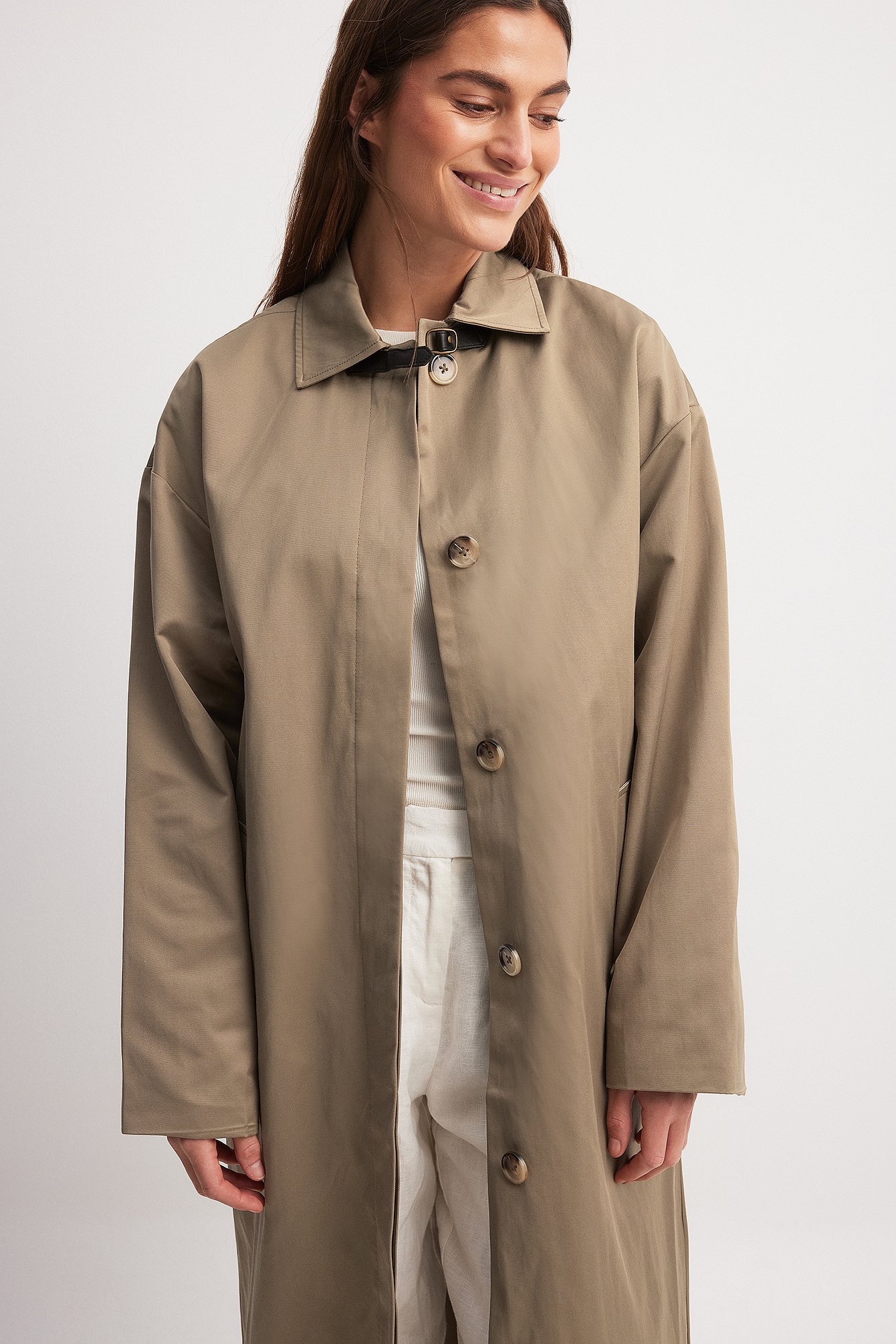 Claire Rose x NA-KD Trenchcoat - Beige