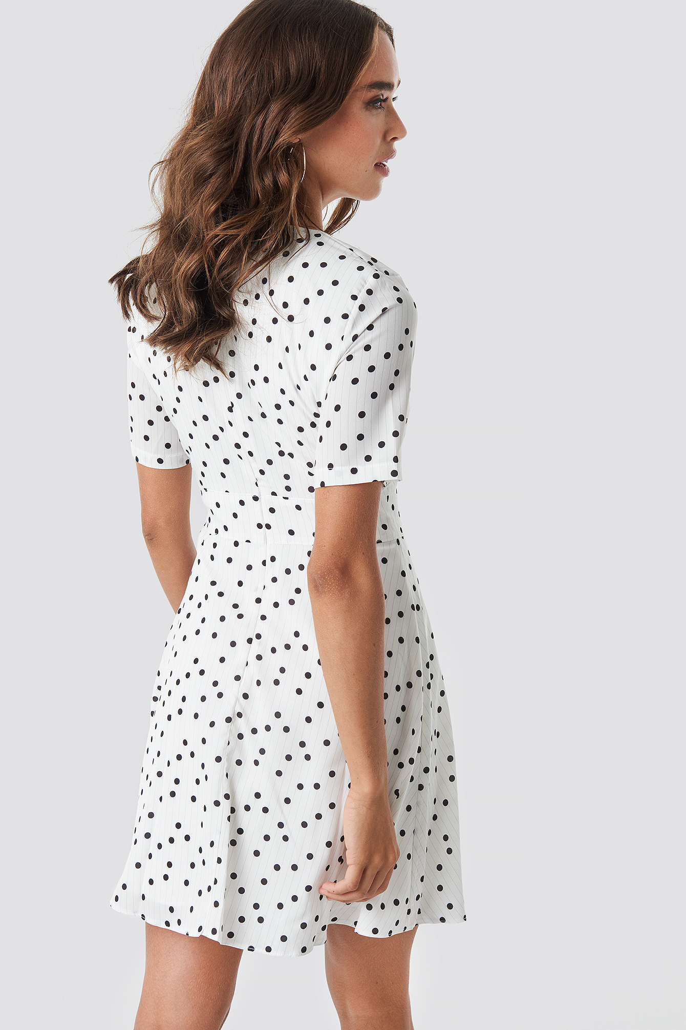 Yol Polka Dot Dress White Na Kd Com