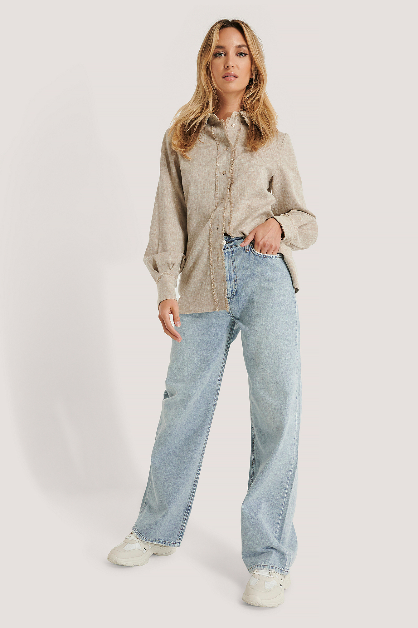 wide ultra high waist jeans