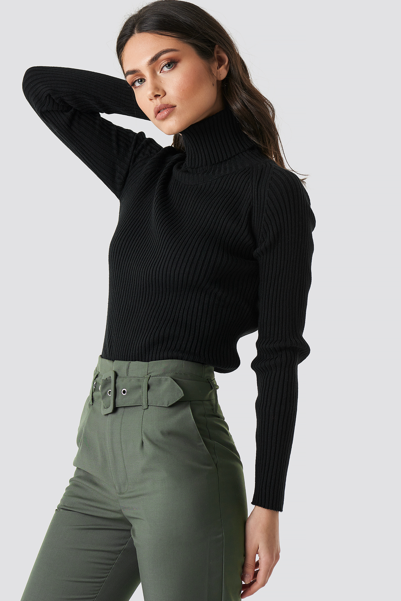 Milla Turtleneck Knitted Sweater Black Na