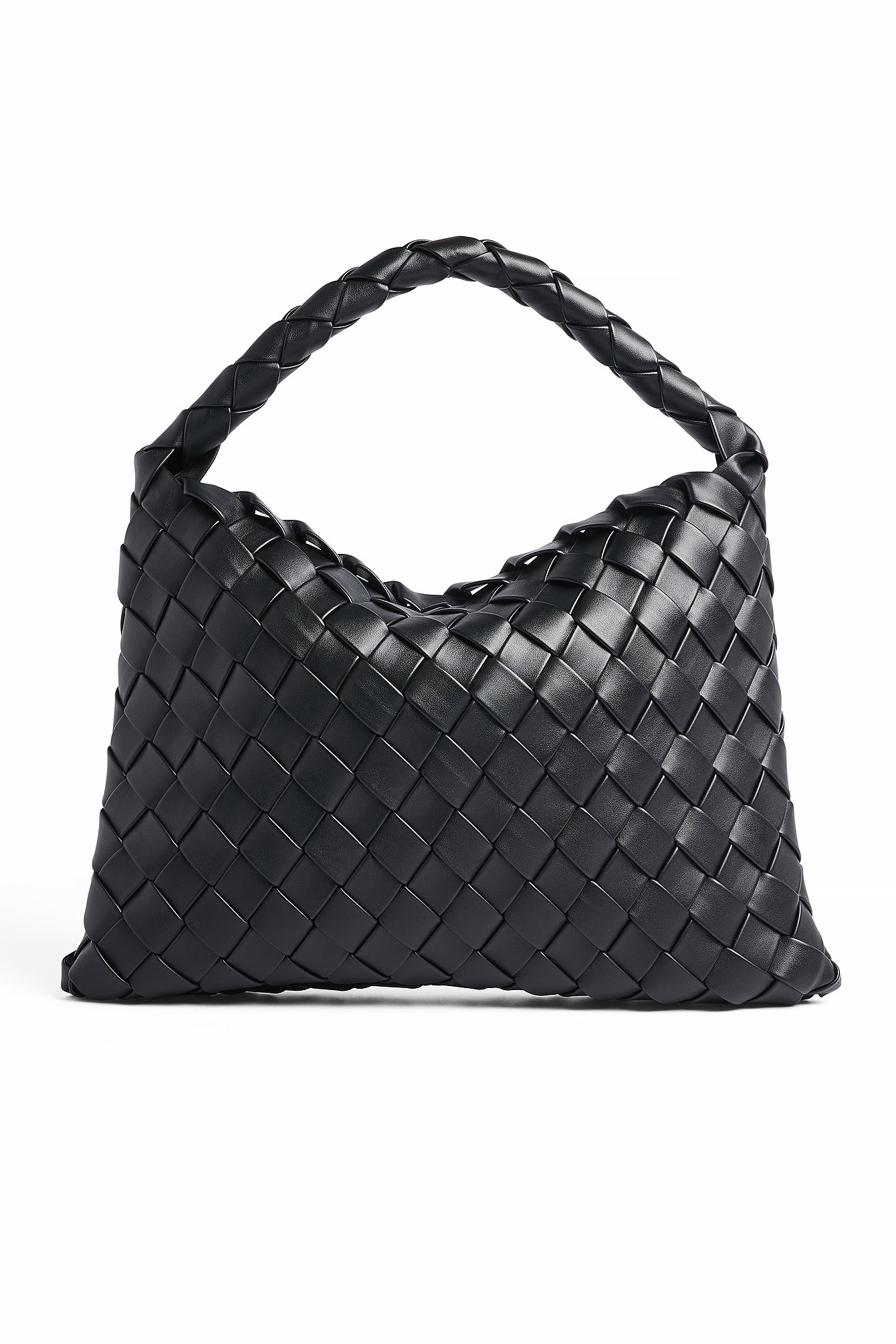 NA-KD Triangular Woven Tote Bag - Tote bags - Svart - One Size - NA-KD / NAKD