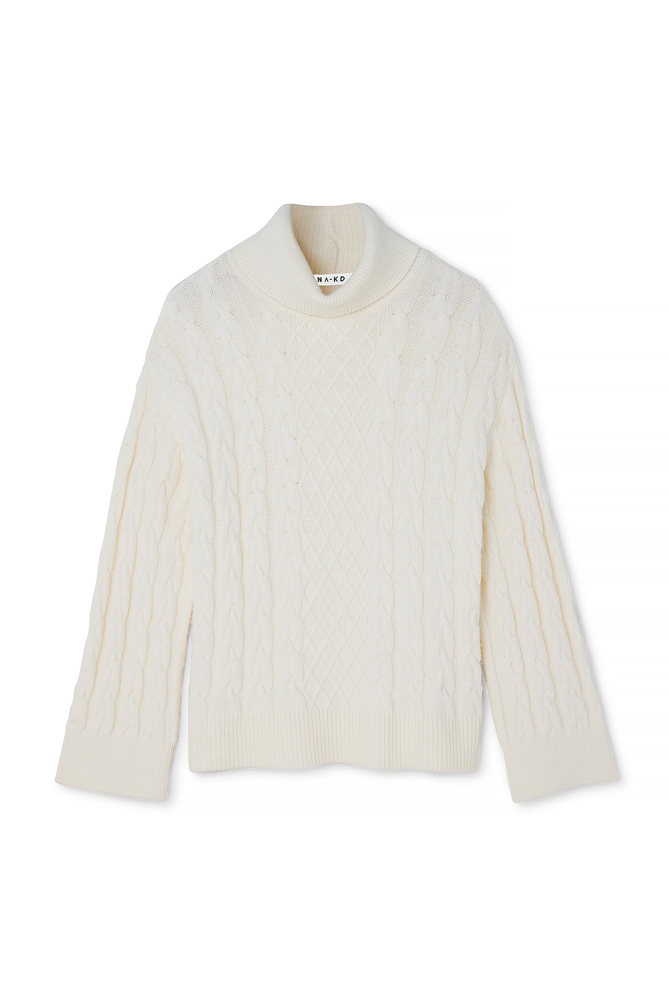 Womens Solid Turtle Neck Sweater - S / Off White / SQW-FK-22976-Off White