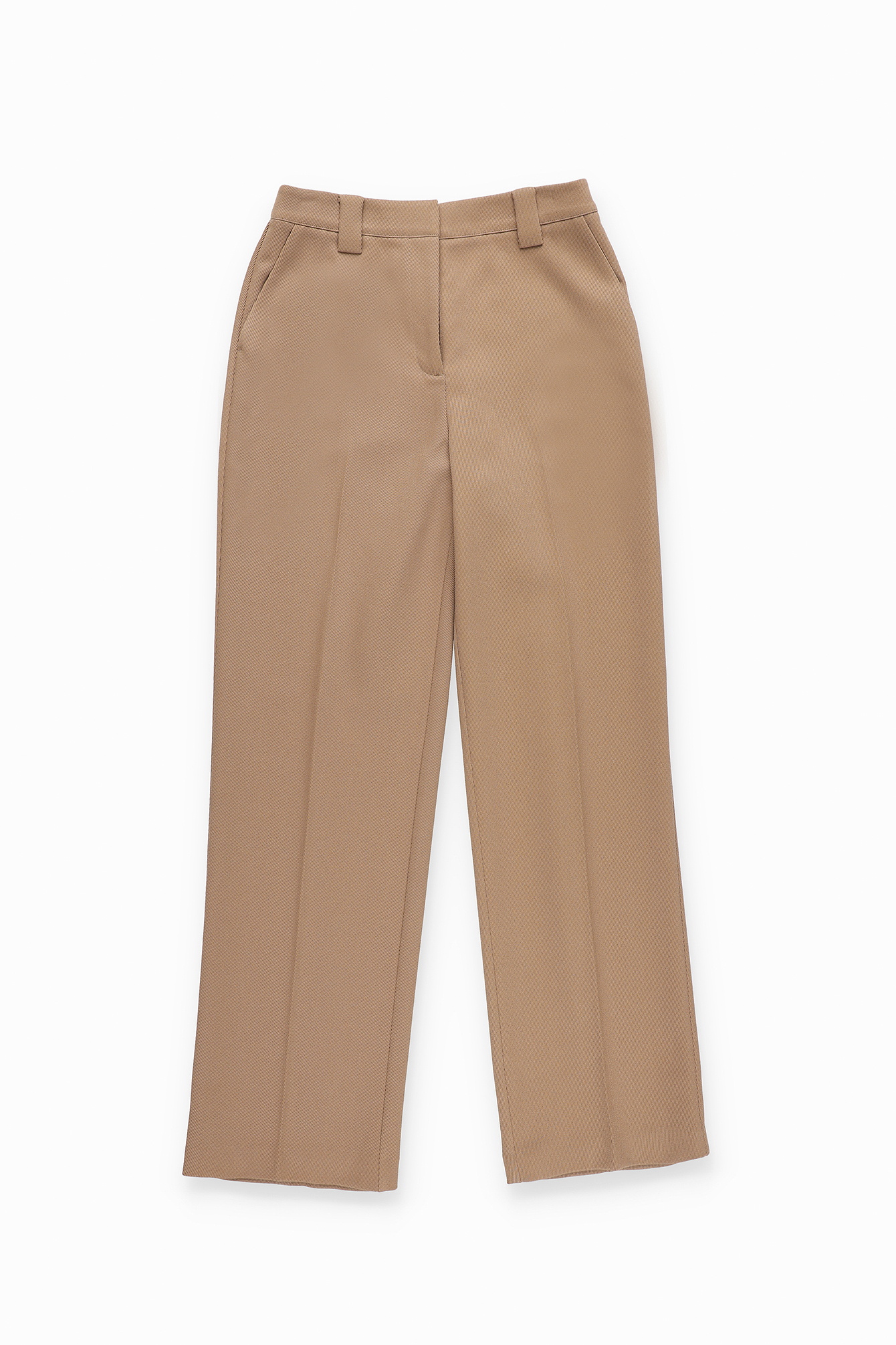 Twill Drawstring Pants - Dark beige/patterned - Ladies