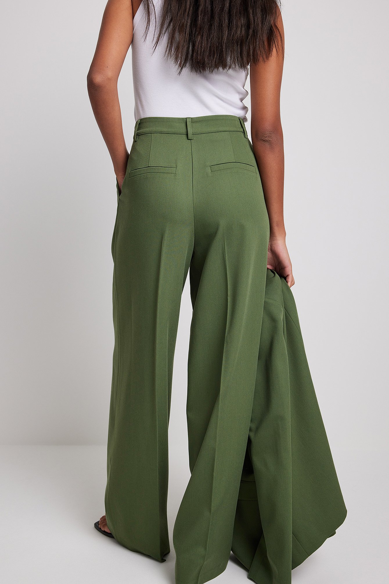 Naya NAW23220 Green Wide Legged Fleece Trousers – Rouge Boutique