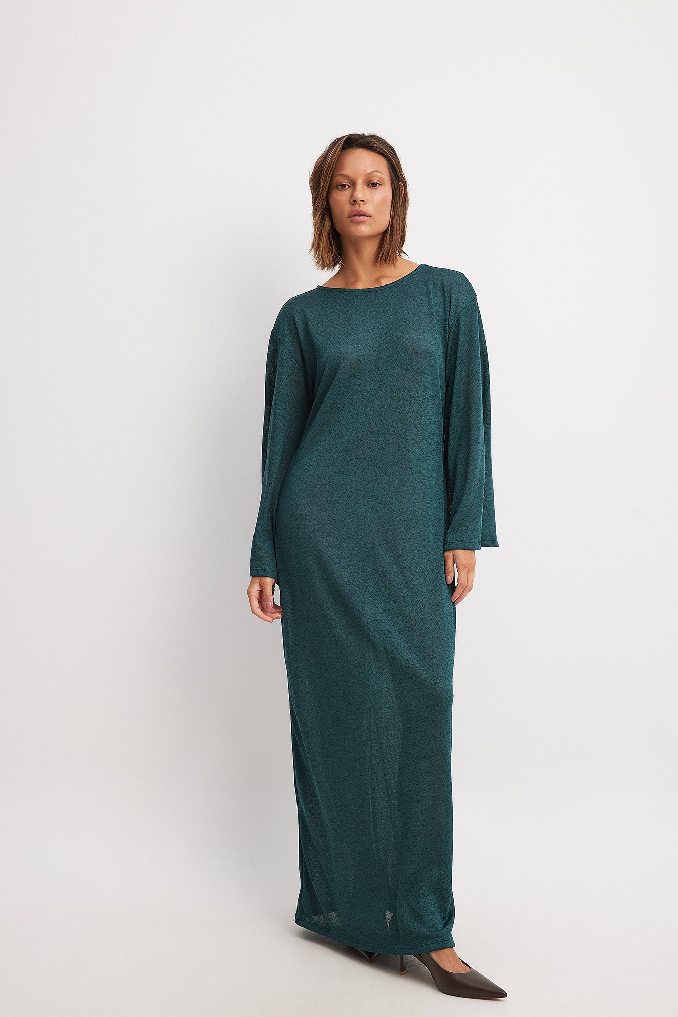 Maxikleid mit weiten Ärmeln - Green