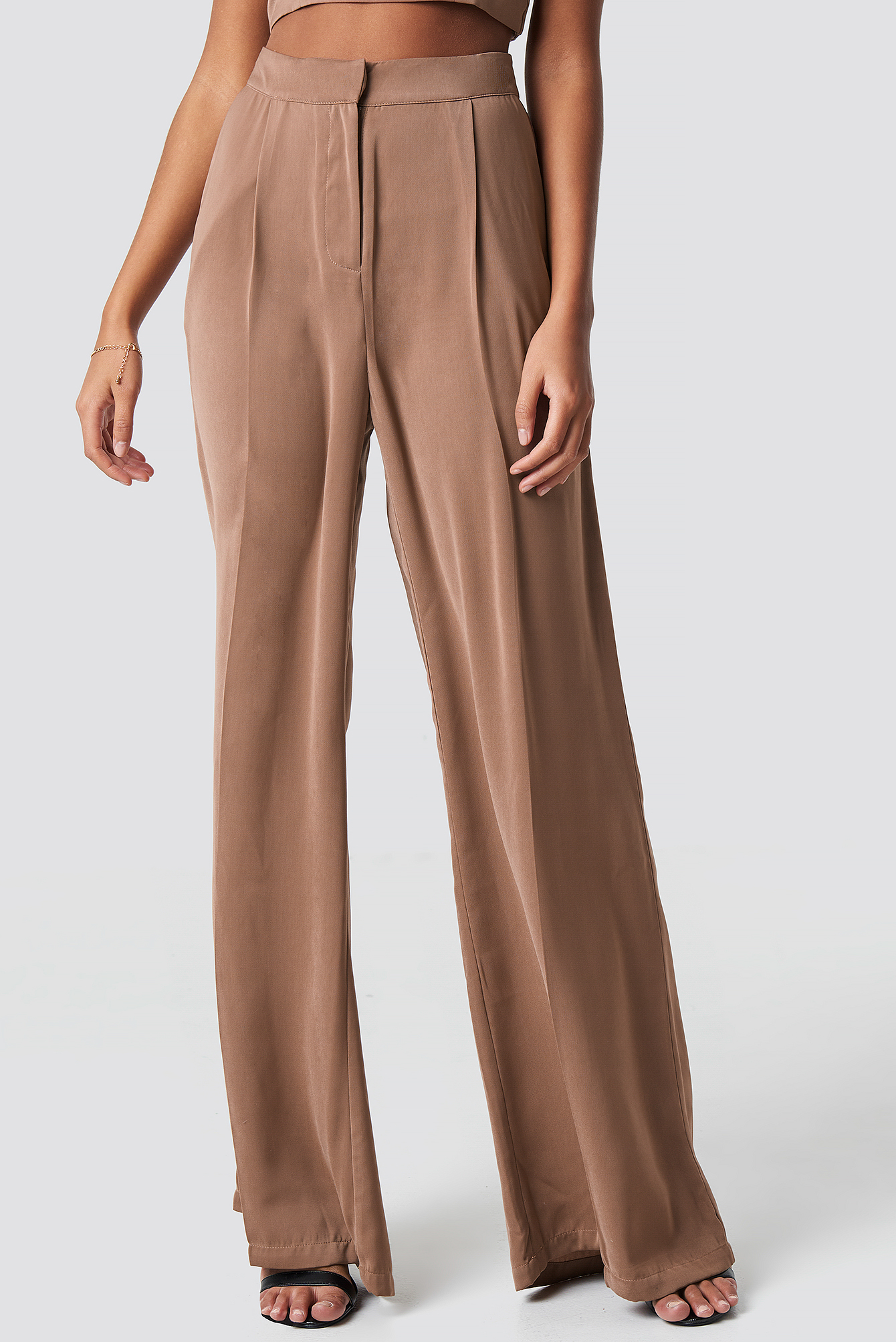 Ally Wide Pants Brown | na-kd.com