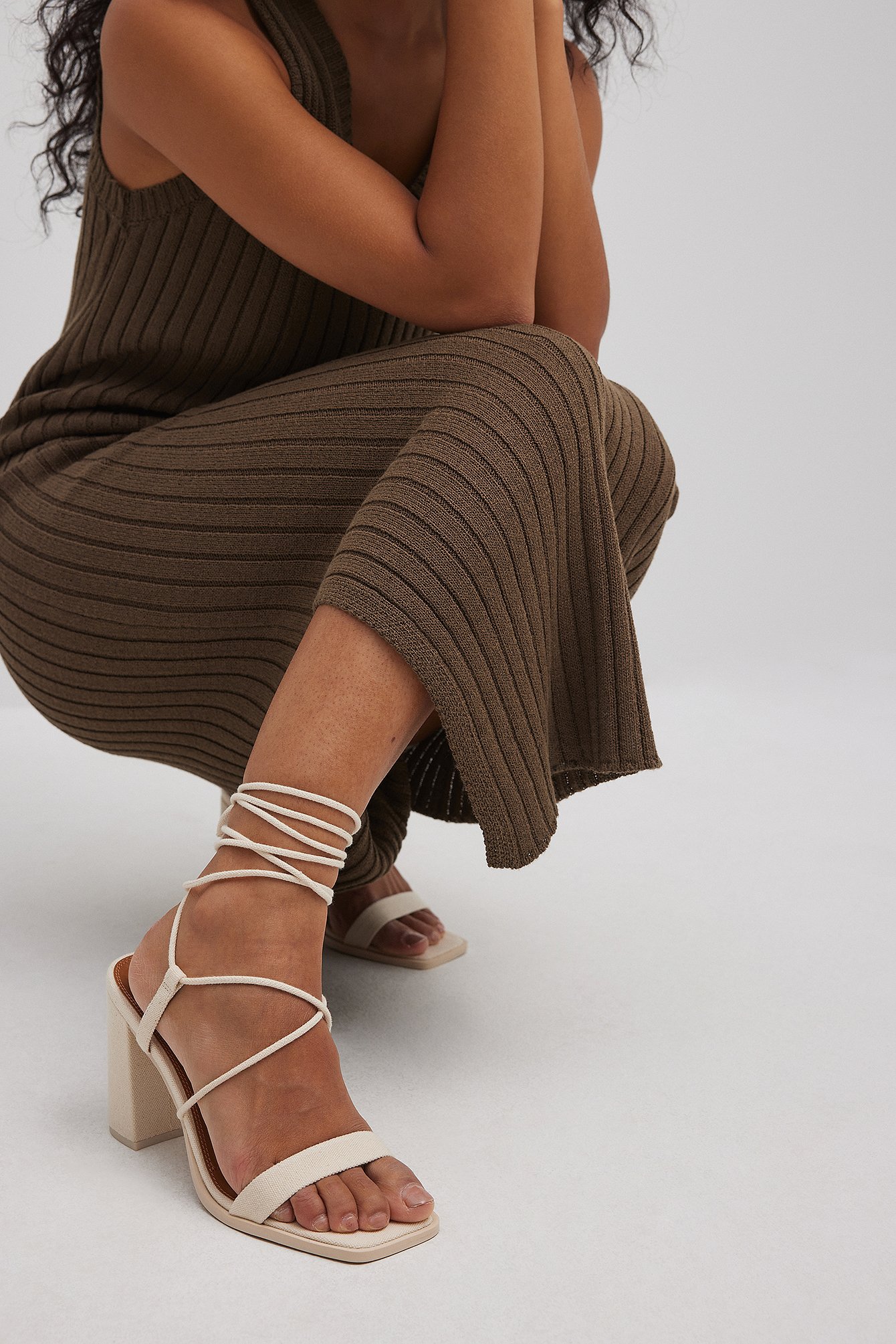 Beige strappy sandals low cheap heel