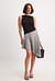 Asymmetric Satin Midi Skirt