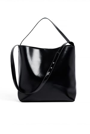 gloss black Borsa a secchiello semplice