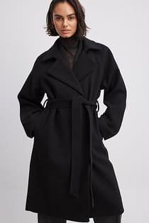 Belted Coat Black | NA-KD