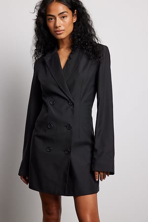 Black Mini abito-blazer