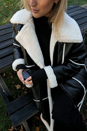 Topshop Petite faux fur parka jacket (size 0P) Like - Depop