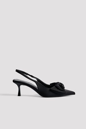 Black Bow Detail Pumps