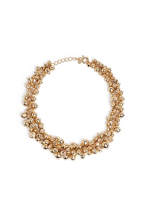 Gold Bubble Chunk Necklace