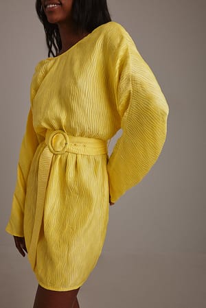 Yellow Miniklänning med bälte
