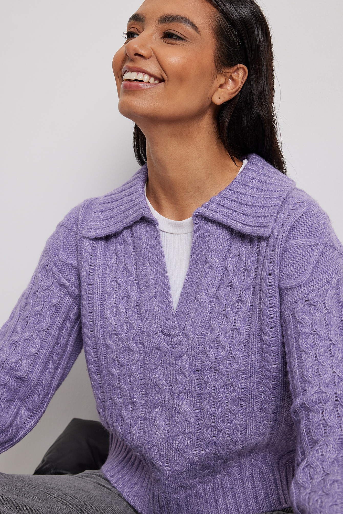 Ladies purple sweaters