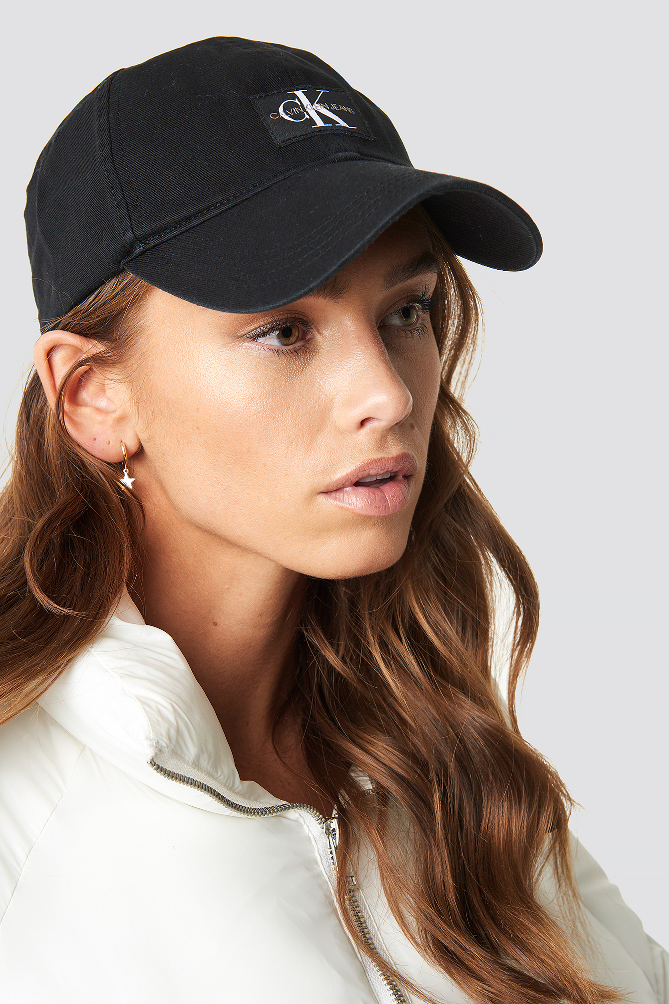 Calvin klein deals j monogram cap