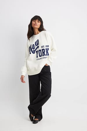 Sweatshirt | City Offwhite Print NA-KD