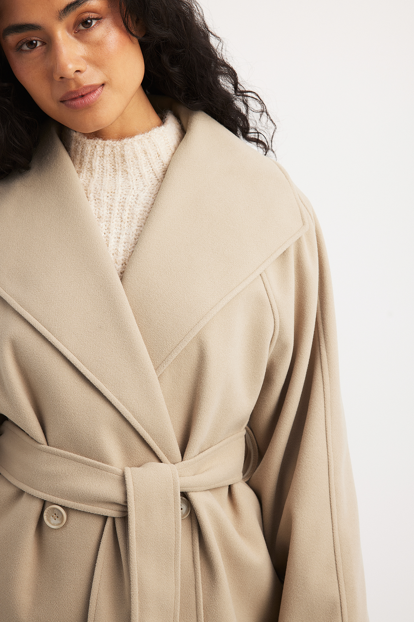 Beige 2025 midi coat