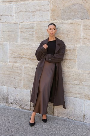 Brown Oversize-Trenchcoat