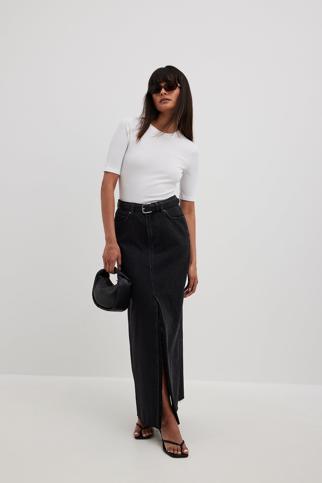 Luck A Retro High Waist Denim Black Denim Midi Skirt With Button Pockets  For Girls And Women Straight Maxi Jeans In Plus Size 210401 From Cong00,  $17.37 | DHgate.Com
