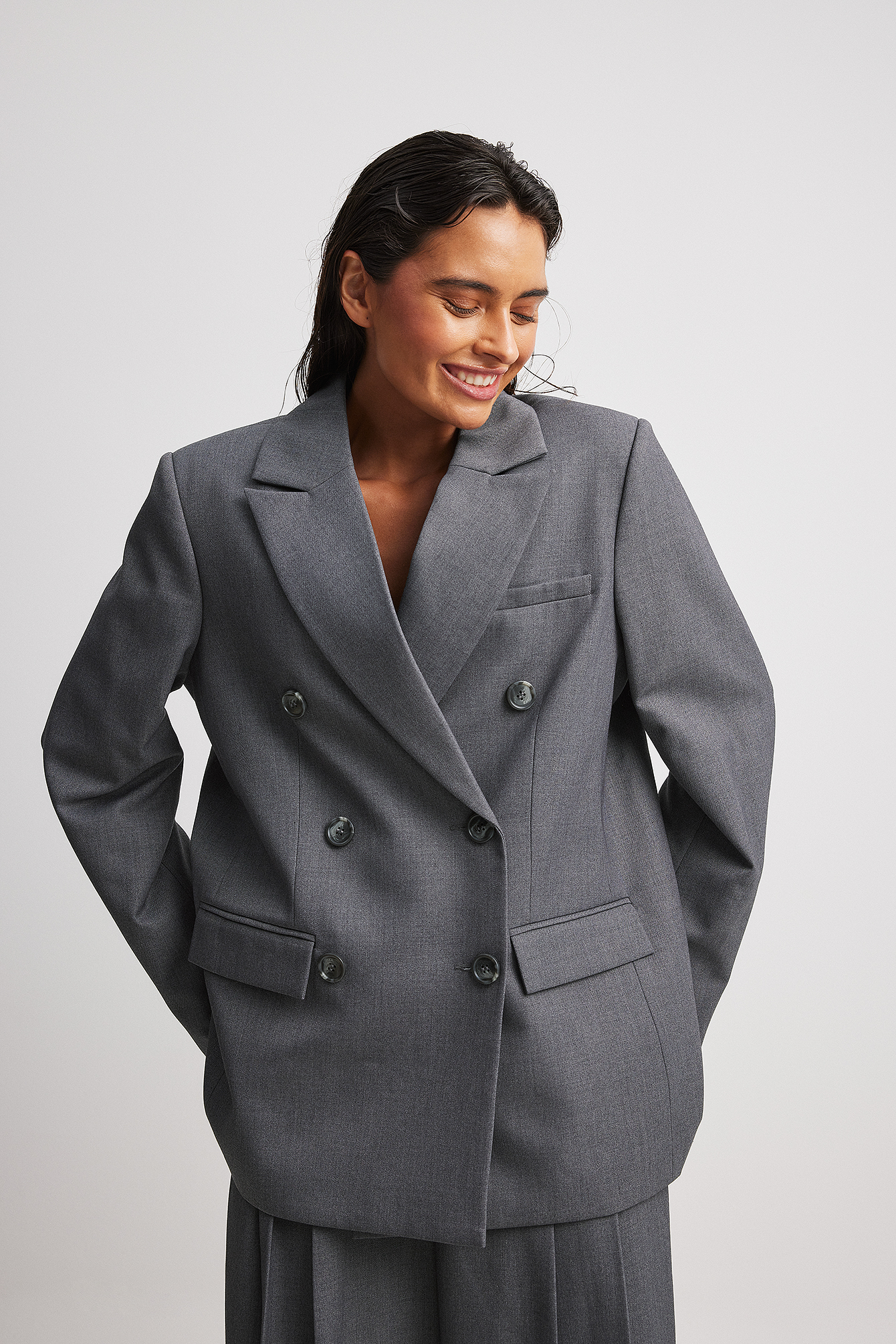 Ladies grey 2024 blazer