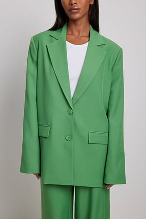 Everyday Classic Blazer Green | NA-KD