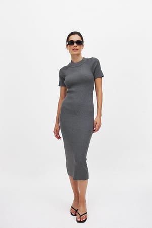 Grey Abito midi in maglia fine