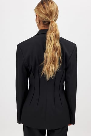 Black Taillierter Blazer