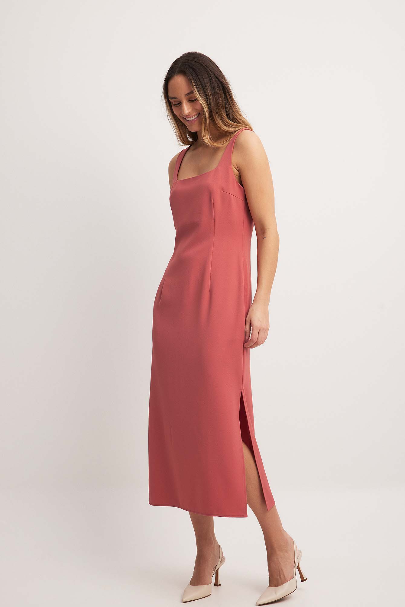 Womens Red Midi Dresses | NA-KD