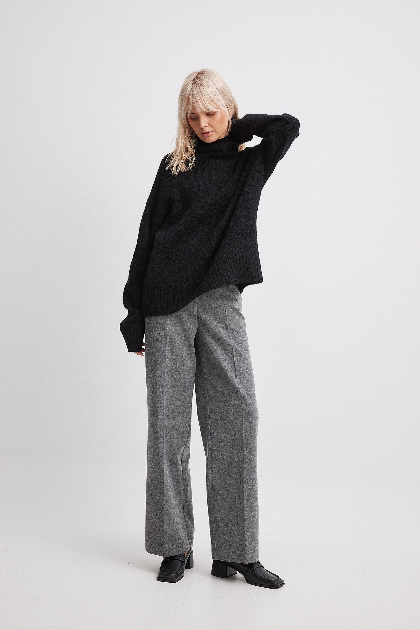 River Island Womens Plus Grey Flannel Wide Leg Trousers | £40.00 | Buchanan  Galleries