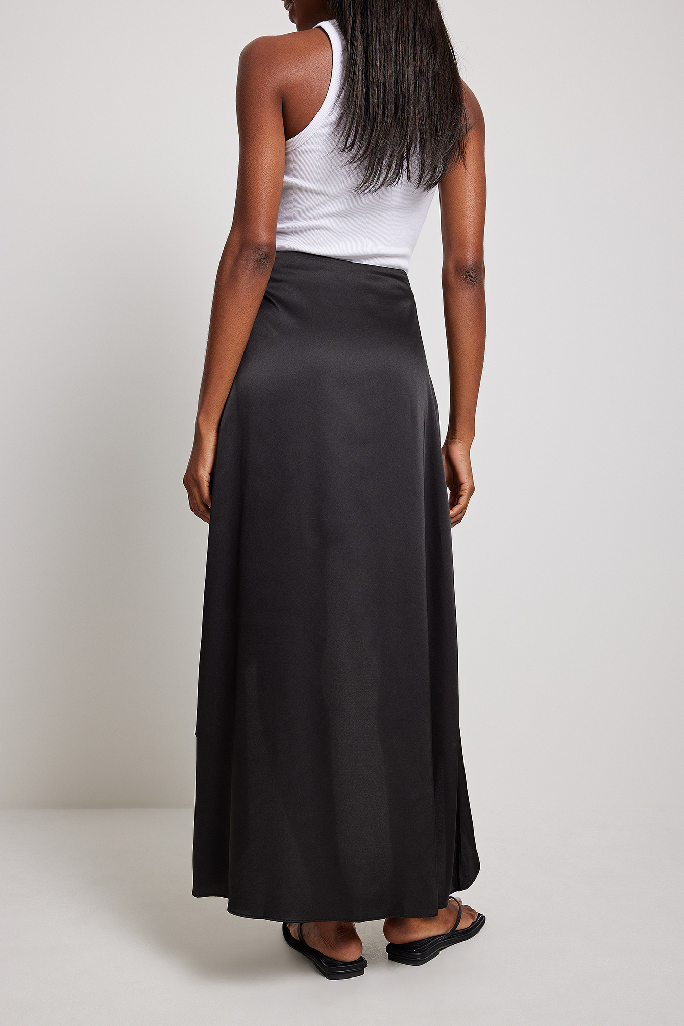 Flowy satin maxi on sale skirt