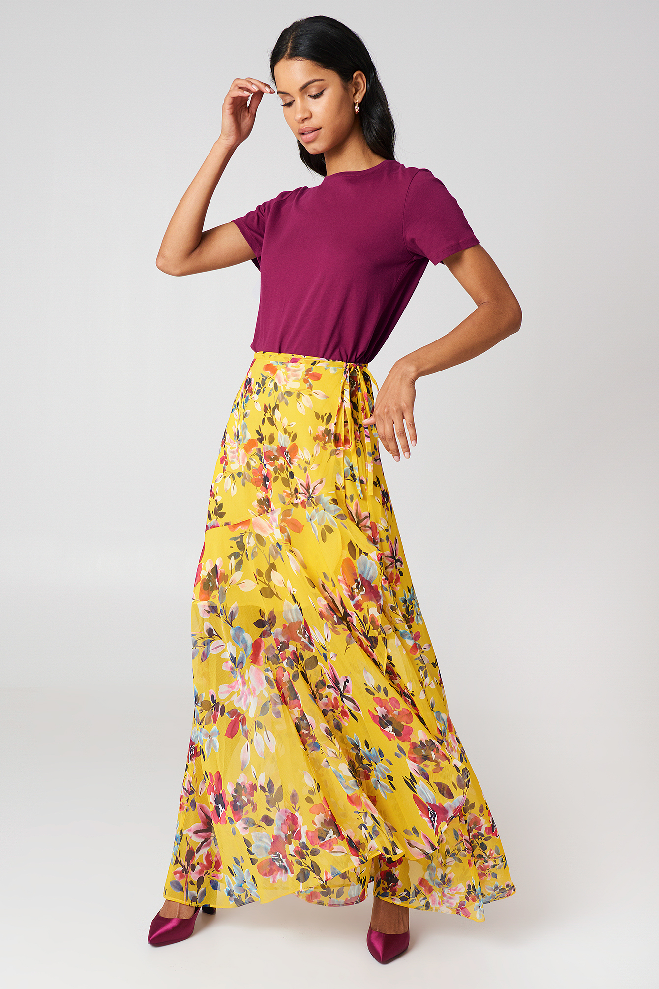 Multicolor clearance maxi skirt