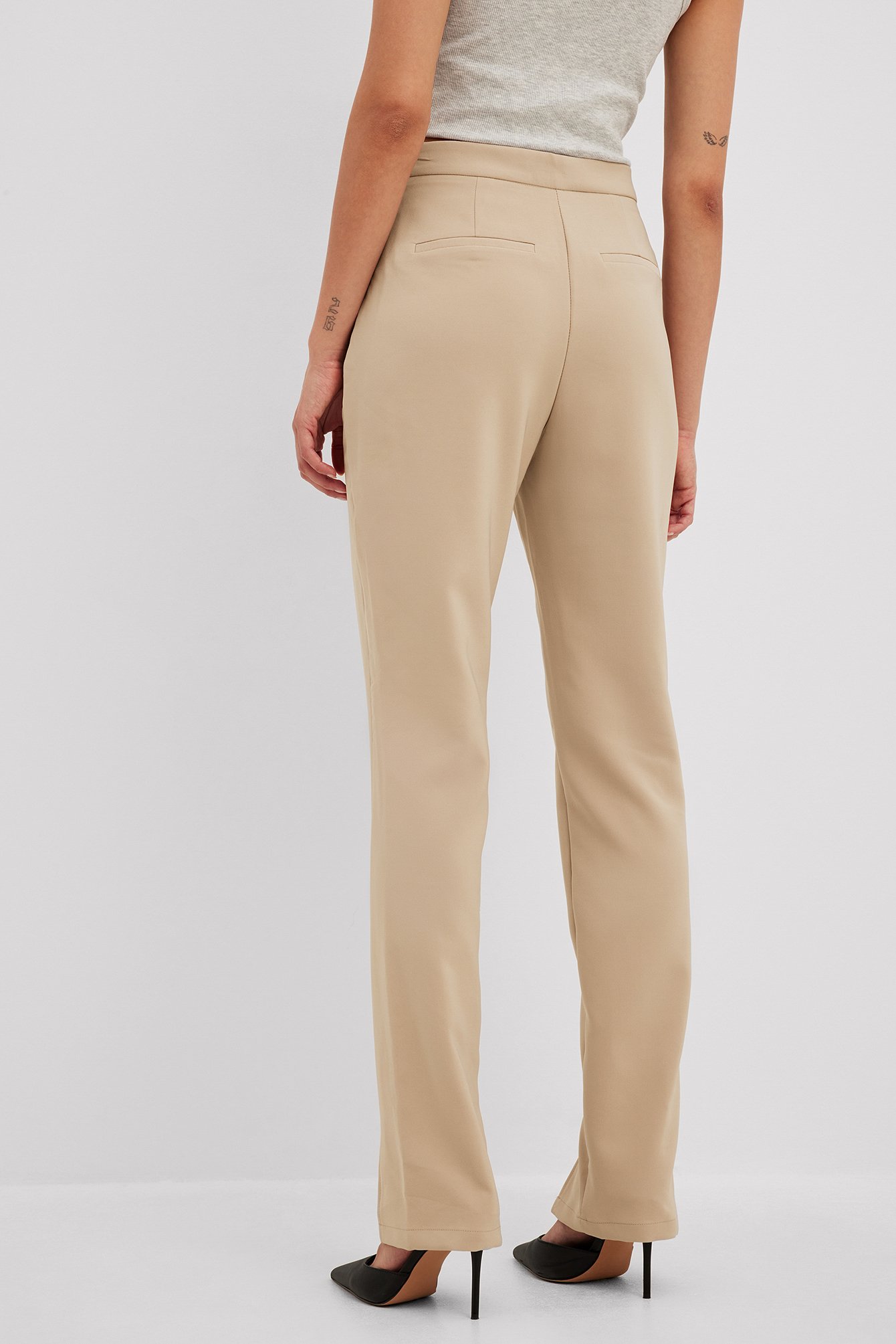 Front Slit Suit Pants