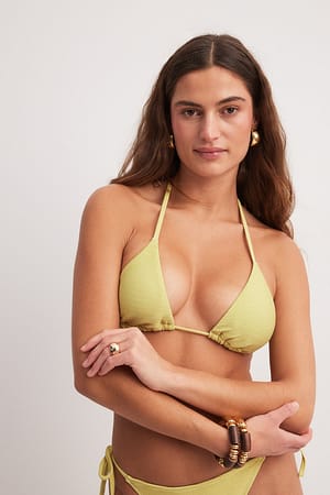 Gold Triangel bikinitop met glitter