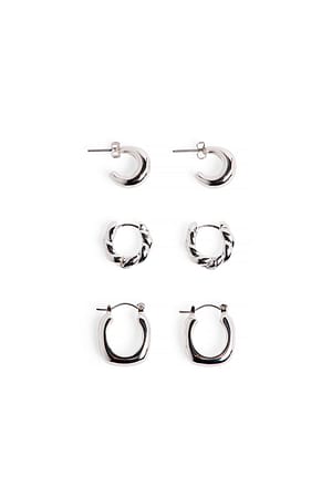Silver Silver Plated Multipack Small Hoops
