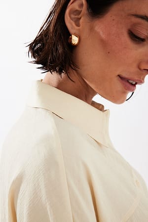 Gold Gold Plated Small Plain Wide Hoops