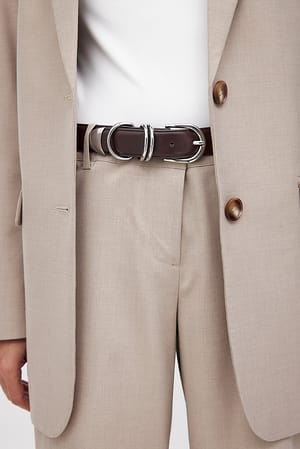 Brown Hardware Detailed Waist Belt