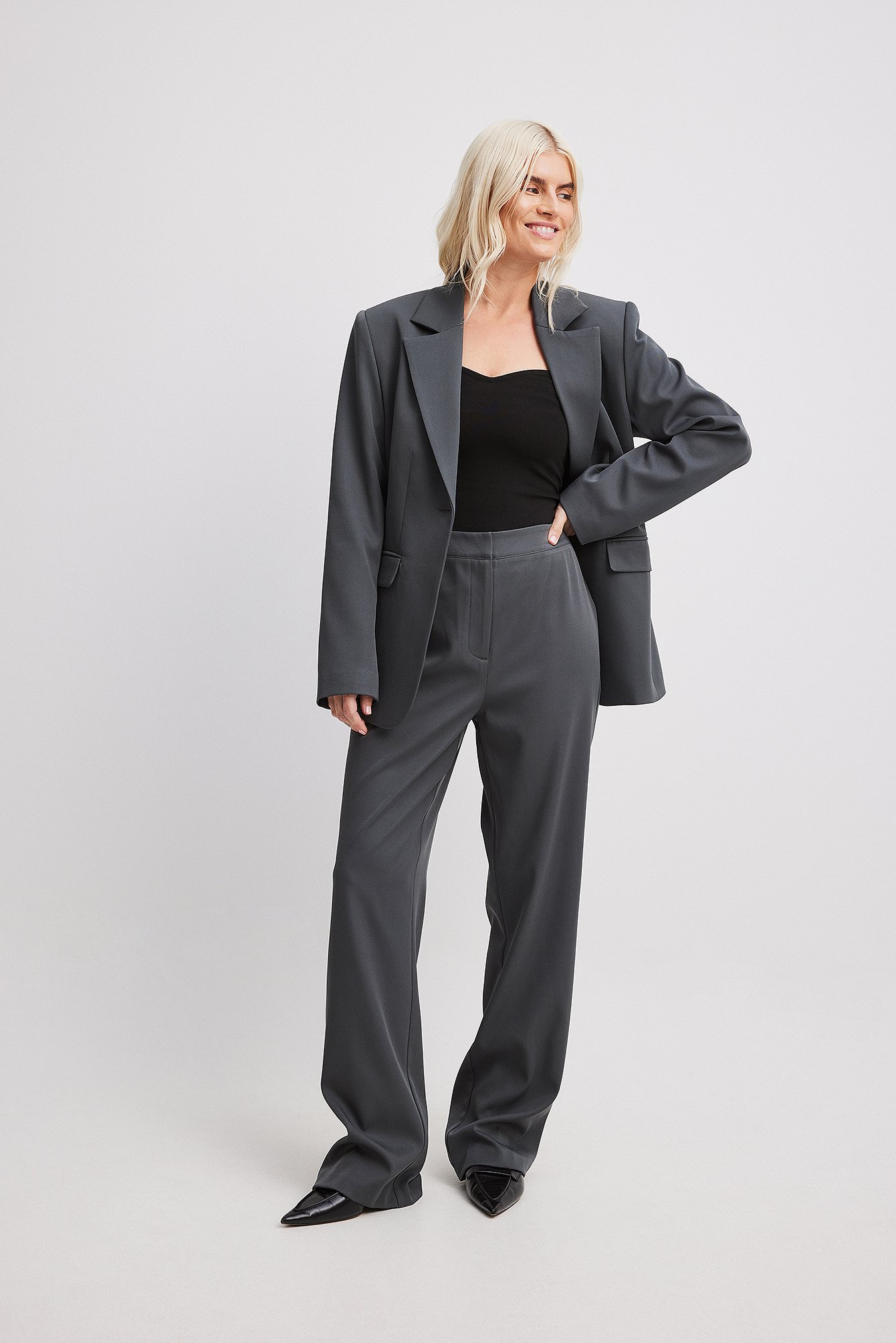 Buy Grey Gota Patti Straight / Trouser Suits Online for Women in USA